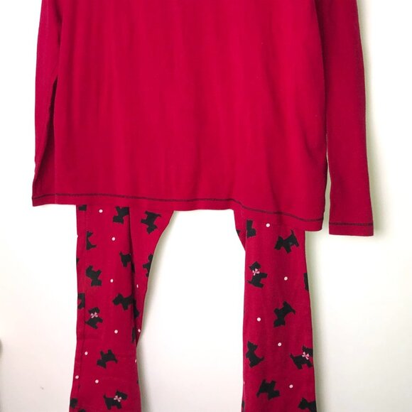 Target 2PC‎ Pajama Set Red w/Black Scotty Dogs Women's XL - Picture 2 of 13
